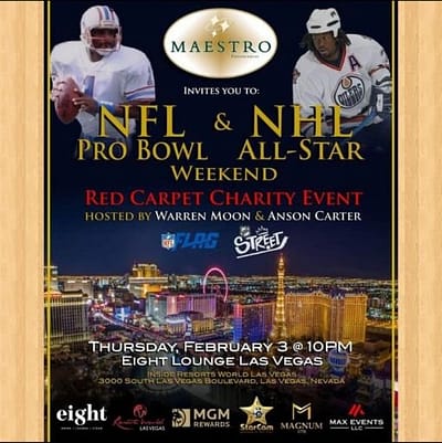 NFL Magnum Finest Spirits sponsors Red Carpet Event for NFL Pro Bowl and NHL All Star weekend, Las Vegas, Nevada